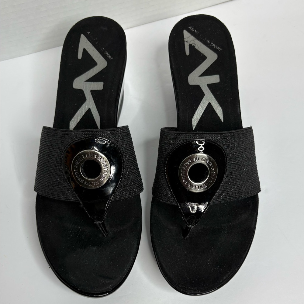 Anne Klein Women's Black Slide Sandals Size 8M